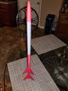 Accelerator 2-Stage 18mm Model Rocket 3D Printer Model