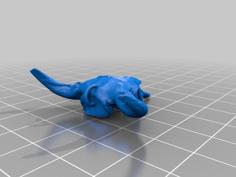 Buffalo Skull Keychain 3D Printer Model