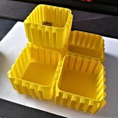 Interlocking And Stackable Containers (vase Mode) 3D Printer Model