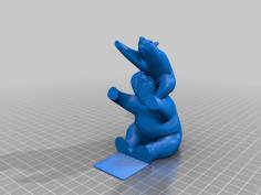 Polar Bear Bookend 3D Printer Model