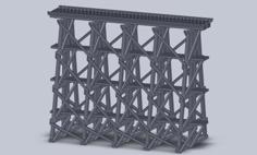 N Scale Train Trestle Display 3D Printer Model