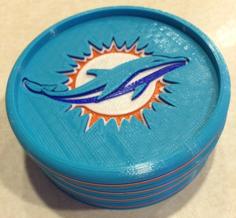 Miami Dolphins Coaster 3D Printer Model