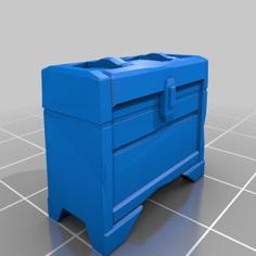 Simple Long Treasure Chest 3D Printer Model