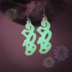 2019 New Year Earrings 3D Printer Model