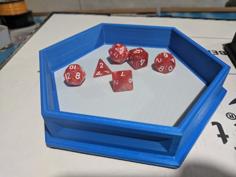 Hexagon Dice Tray 3D Printer Model