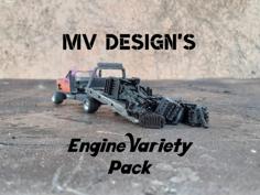 Gaslands Engine Motor Variety Pack 3D Printer Model