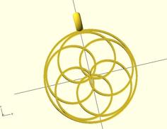 Customizable Pendant 3D Printer Model