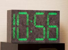 Monolithic Digital Clock / 7-segment Display Unit 3D Printer Model