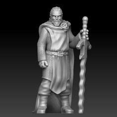 Knight Templar With A Two-handed Sword 3D Printer Model