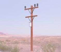 Utility Power Pole 3D Printer Model