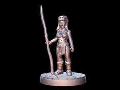 Barbarian Priestess (15mm Scale) 3D Printer Model