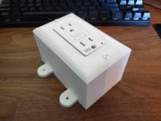 Electric Outlet Box Wall Mount 3D Printer Model