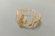 Sheet Music Bracelet 3D Printer Model