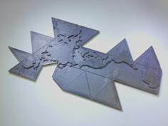 Dymaxion Projection World Map 3D Printer Model