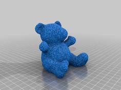 Fuzzy Bear Flat Base 3D Printer Model