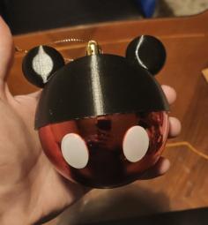 Mickey Mouse Christmas Ball 3D Printer Model