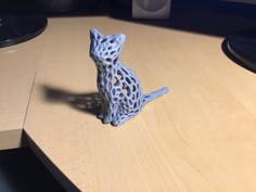 Cat Sitting Voronoi Remix 3D Printer Model