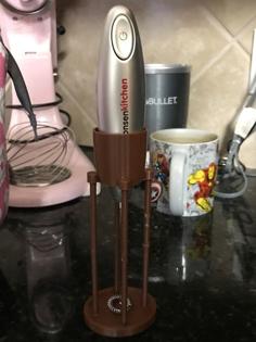 Bonsenkitchen Handheld Milk Frother Cradle 3D Printer Model