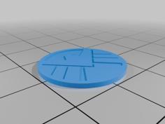 Shield Golf Ball Marker 3D Printer Model