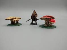 Oakenspire – Forest Mushrooms – 28mm 3D Printer Model