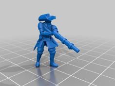 28mm Handgunner 2 For Tabletop 3D Printer Model