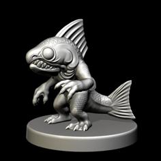 Salmonid Fishfolk 3D Printer Model