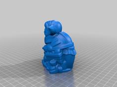 Baby Yoda, Grogu, In Pram 3D Printer Model