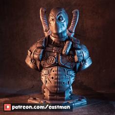 Deadpool Bust (Remastered Supportless Edition) (fan Art) 3D Printer Model