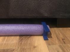 Pool Noodle Holder Keeps Pet Toys From Rolling Under Your Couch. 3D Printer Model