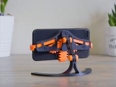 Mechanical Quick Grab/Release Phone Stand 3D Printer Model