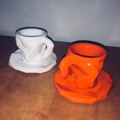 Saucer (Crushed Espresso Cup) 3D Printer Model