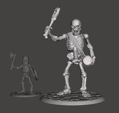 28mm Skeleton Army Undead Giant 3D Printer Model