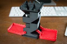 Dice Tower With Fold-Up Trays 3D Printer Model