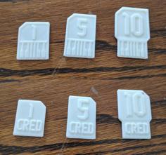 Tech Currency Tokens/coins (made For Clank In Space, Or Netrunner) 3D Printer Model