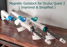 Magnetic Gunstock For Oculus Quest 2 (Improved & Simplified) 3D Printer Model