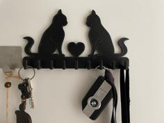 Cat Keyholder 3D Printer Model