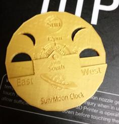 Moon/Sun Clock 3D Printer Model