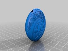 Moana – Heart Of Te Fiti With Holes For Necklace 3D Printer Model