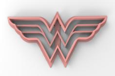 Wonder Woman Cookie Cutter W Back 3D Printer Model