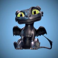 Baby Toothless 3D Printer Model