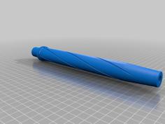 Airsoft M4 Outer Barrel 255mm With Outer Spiral 3D Printer Model