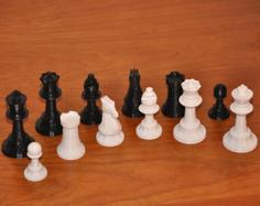 GlChess Chess Set 2 3D Printer Model