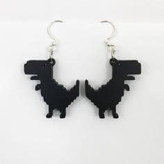 Offline Dinosaur Earrings 3D Printer Model