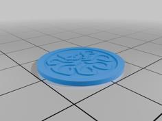 Hydra Golf Ball Marker 3D Printer Model