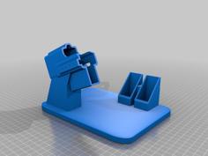 Glock Angled Stand With Magazine Holders 3D Printer Model