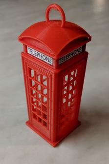 London Phone Booth Christmas Tree Ornament 3D Printer Model