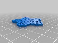 Mandala Earring 3 3D Printer Model