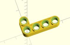 Lego Technic: Perpendicular Beam Connector Customizable 3D Printer Model