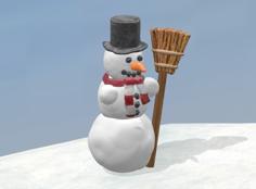 Snowman H0 / HO Scale 3D Printer Model