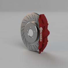 Brembo Brake Disk And Caliper – CHECK NEW DESIGN IN DESCRIPTION 3D Printer Model